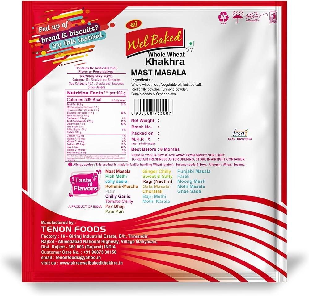Whole Wheat Khakra - Mast Masala - Firaana