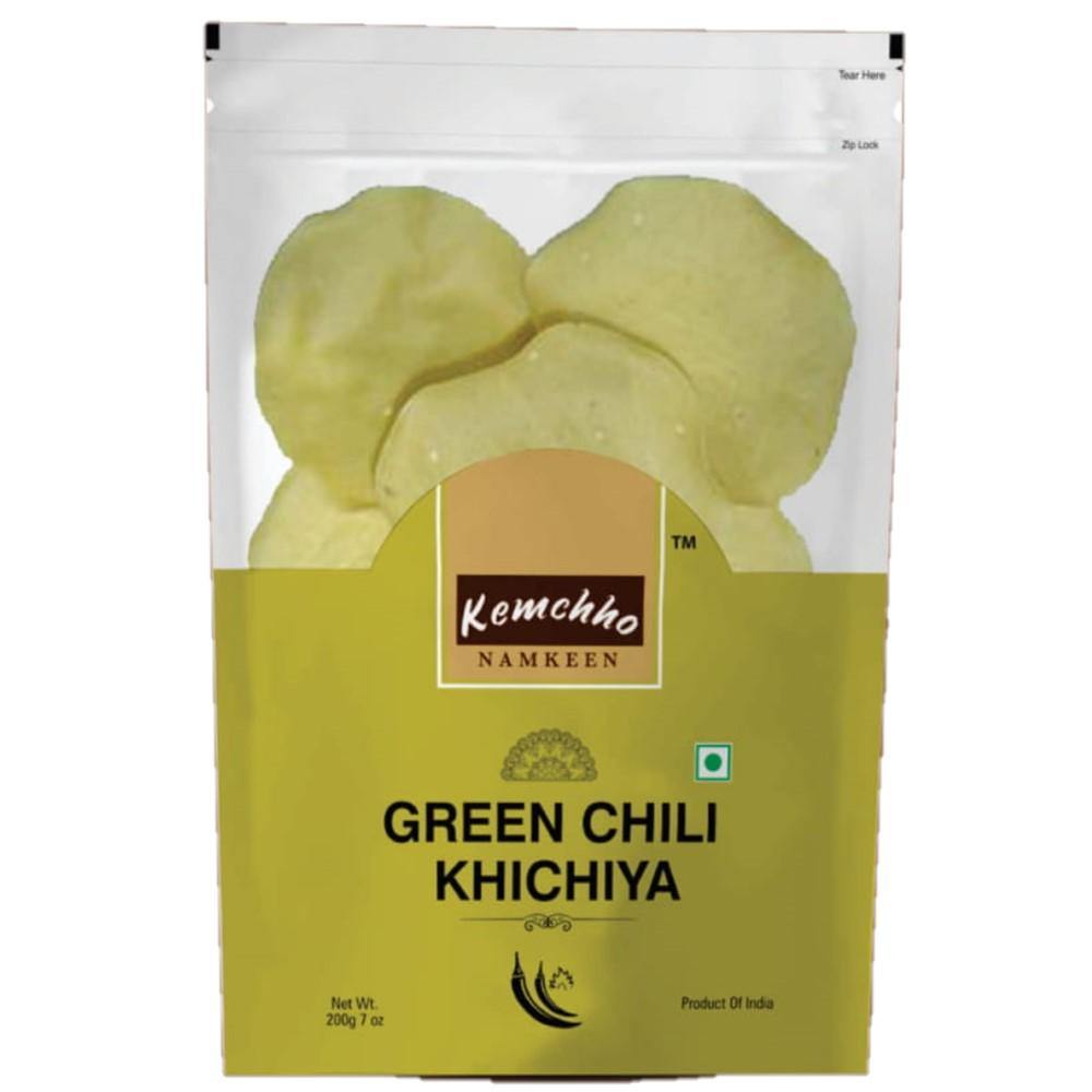 Kemchho Khichya Papad - Green Chilli - Firaana