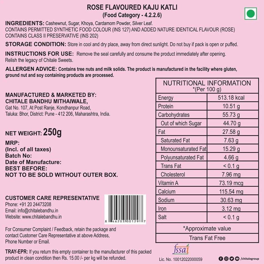 Chitale Rose Kaju Katli - Firaana